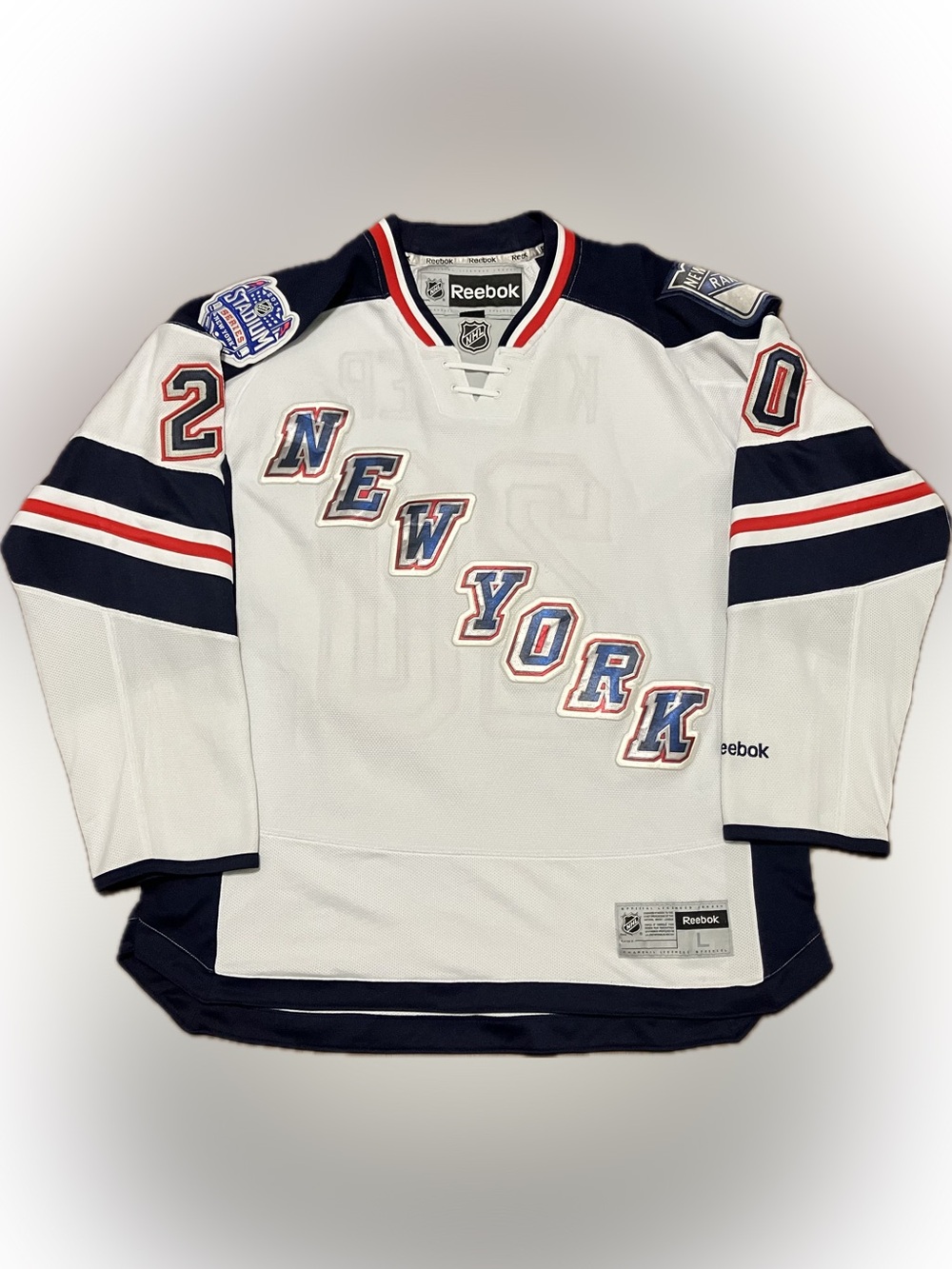 New York Rangers Chris Kreider 2014 Stadium Series Reebok NHL Hockey Jersey L
